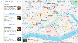 image illustrant la recherche de restaurant italien à Nantes sur google maps 